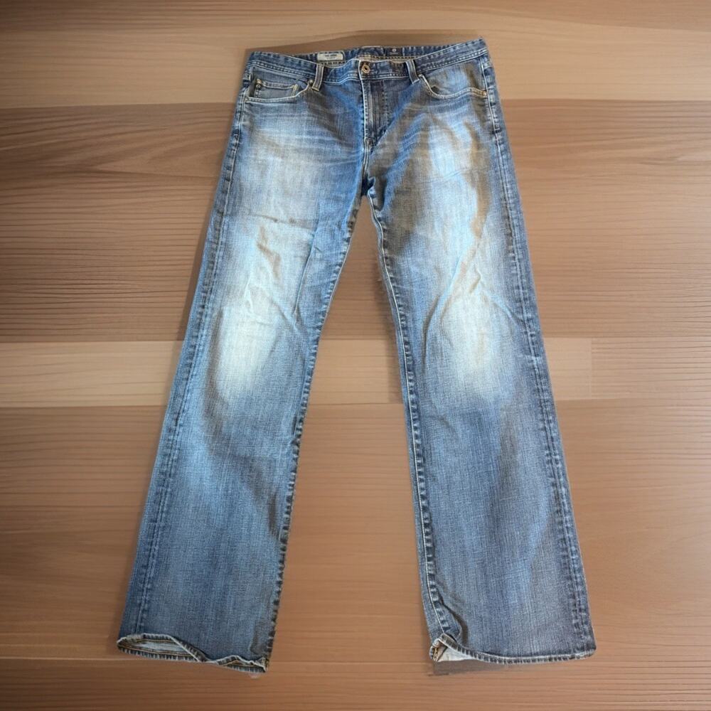 AG Adriano Goldschmied The Hero Mens Sz 38x34 Relaxed Bootcut Medium Wash Denim